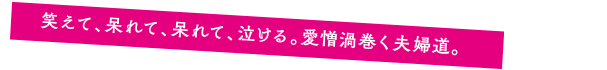 笑えて、呆れて、呆れて、泣ける。愛憎渦巻く夫婦道。